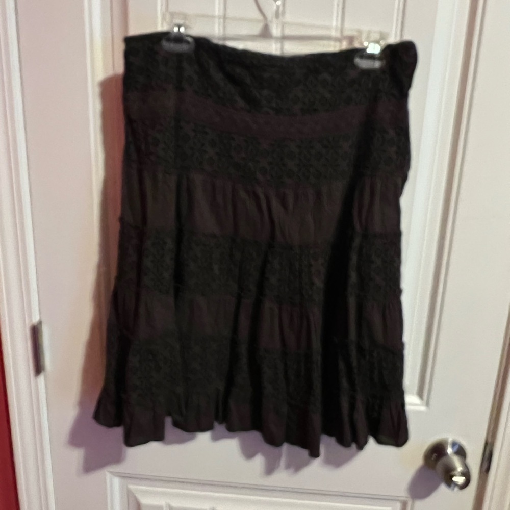 Vintage brown fashion skirt with zipper